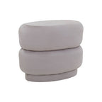 Mink Velvet Pouffe with Footrest