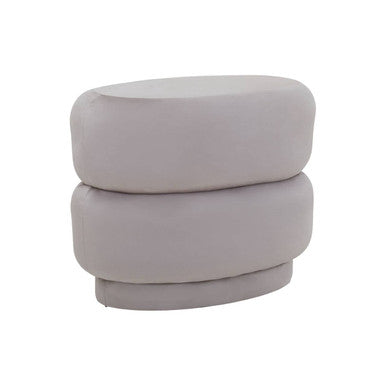 Mink Velvet Pouffe with Footrest