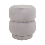 Mink Velvet Pouffe with Footrest