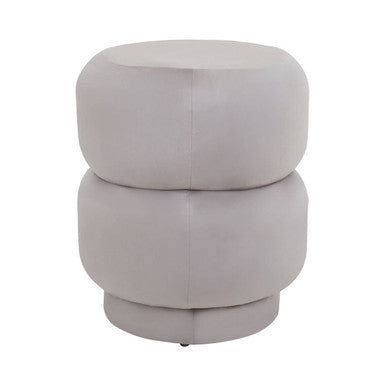 Mink Velvet Pouffe with Footrest