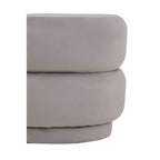 Mink Velvet Pouffe with Footrest