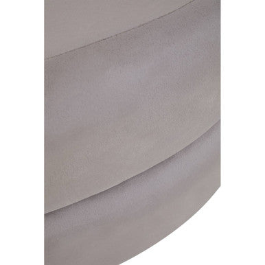 Mink Velvet Pouffe with Footrest