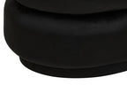 Black Velvet Pouffe with Footrest