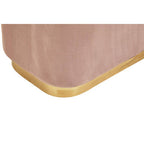 Dusty Pink Velvet Pouffe with Button Tufting
