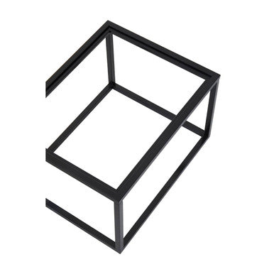 Black and Gold Agate Effect Set of 2 Nesting Tray Tables