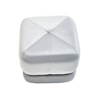Grey Velvet Square Stool
