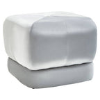Grey Velvet Square Stool