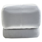 Grey Velvet Square Stool