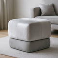 Grey Velvet Square Stool