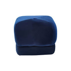 Midnight Blue Velvet Square Stool