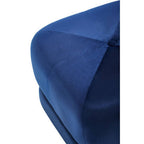 Midnight Blue Velvet Square Stool