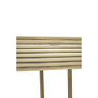 Gold Metal Side Table with Mirrored Top and Decorative Textured Edge