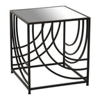 Clear and Black Side Table