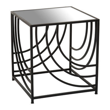 Clear and Black Side Table