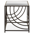 Clear and Black Side Table