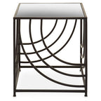 Clear and Black Side Table