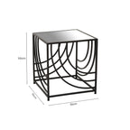 Clear and Black Side Table