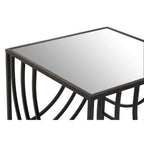 Clear and Black Side Table