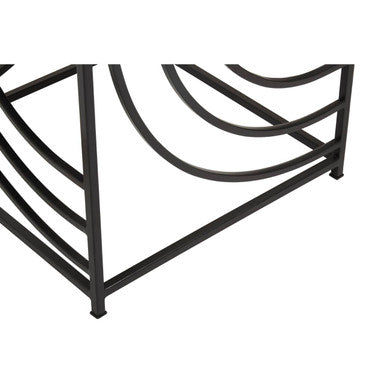 Clear and Black Side Table