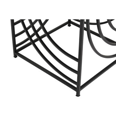 Clear and Black Side Table