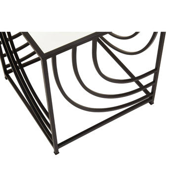 Clear and Black Side Table