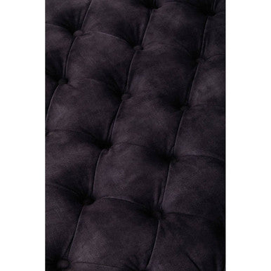 Grey Velvet Ottoman with Wheels