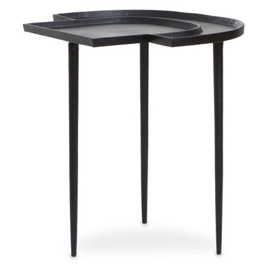 Black Nickel Finish Asymmetric Side Table