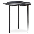 Black Nickel Finish Asymmetric Side Table