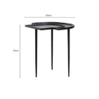Black Nickel Finish Asymmetric Side Table