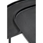 Black Nickel Finish Asymmetric Side Table