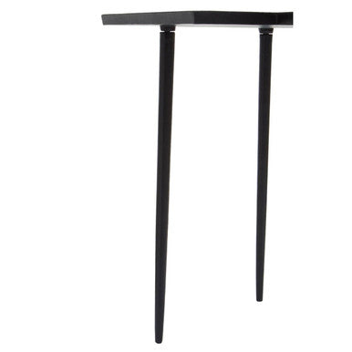Black Nickel Finish Asymmetric Side Table