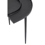 Black Nickel Finish Asymmetric Side Table