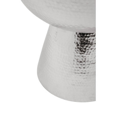 Black Velvet Stool with Silver Finish Base