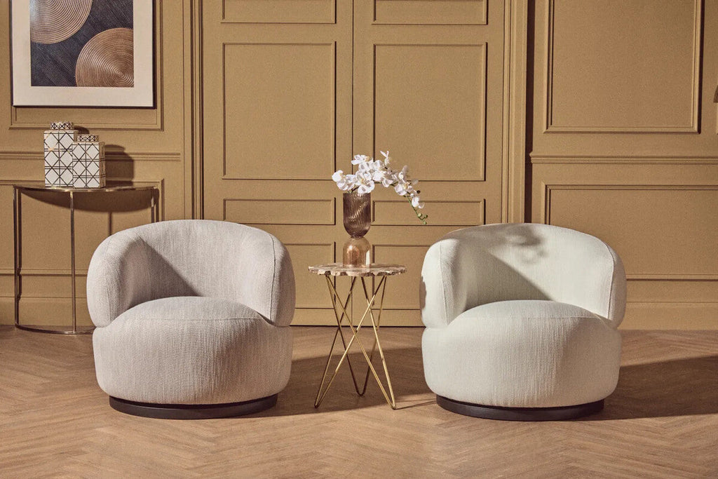 Agate Top Side Table with Gold Finish Trim and Hairpin Metal Legs