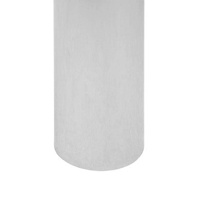 Clear Round Glass Top Side Table with Silver Metal Pedestal Base