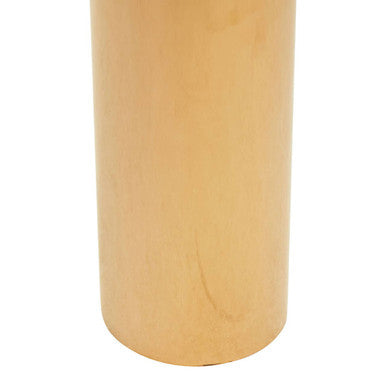 Clear Round Glass Side Table with Tall Rose Gold Standing Base