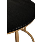 Black Marble and Gold Finish Set of 2 Nesting Coffee Tables