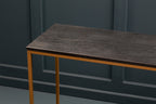 Black Marble Console Table with Gold Finish Frame