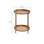 Gold Two-Tier Marble Top Side Table