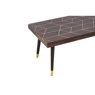 Dark Finish Mango Wood Coffee Table