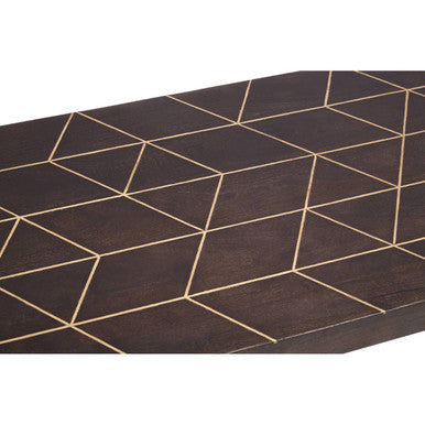 Dark Finish Mango Wood Coffee Table