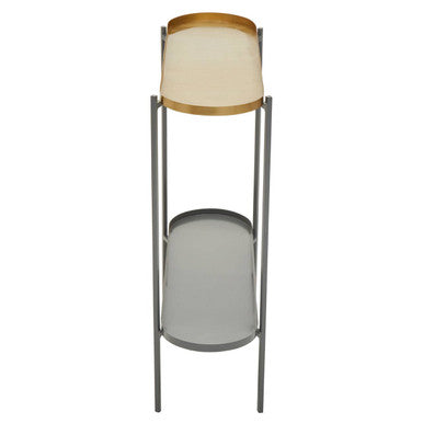 Grey and Matt Gold Finish 2 Tier Console Table