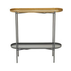Grey and Matt Gold Finish 2 Tier Console Table