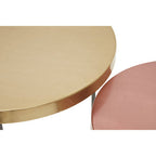Matt Gold and Copper Finish Tops Set of 3 Nesting Tables