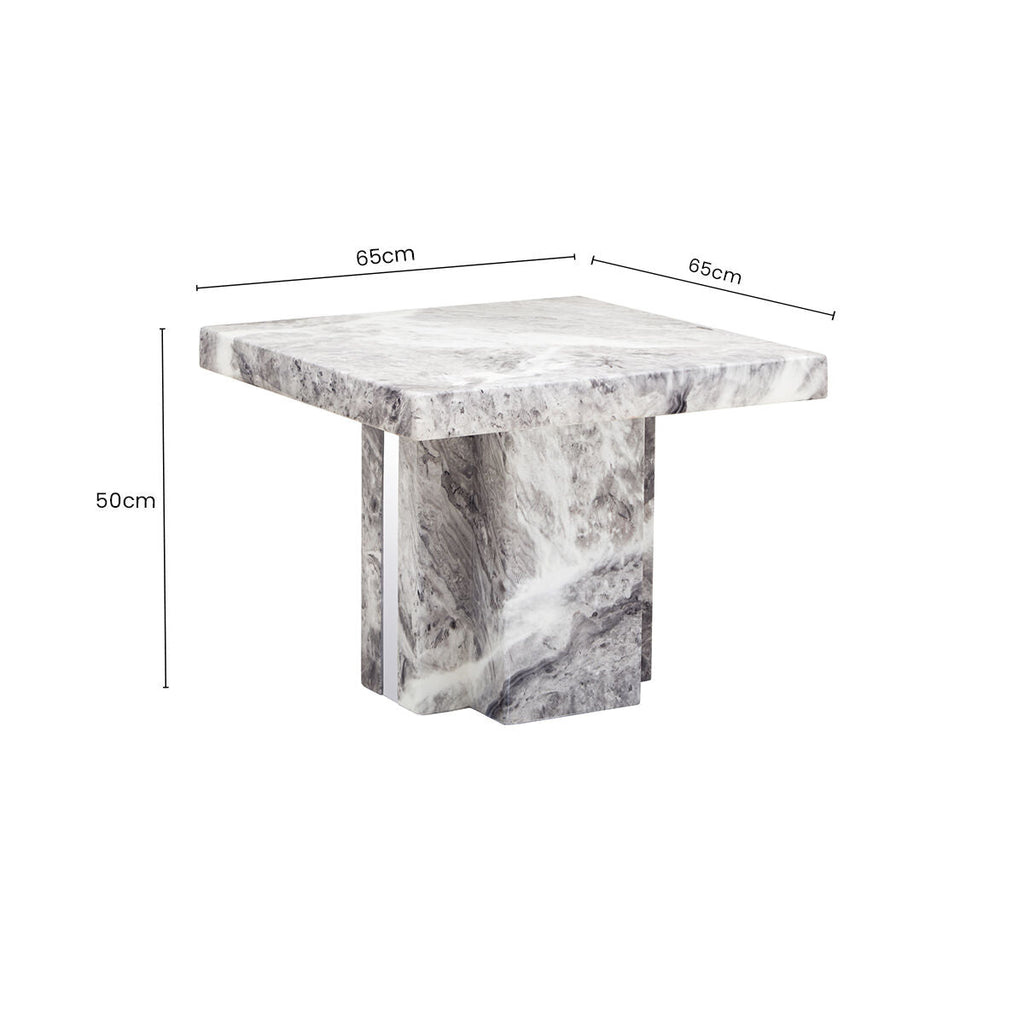 Grey Marble Side Table