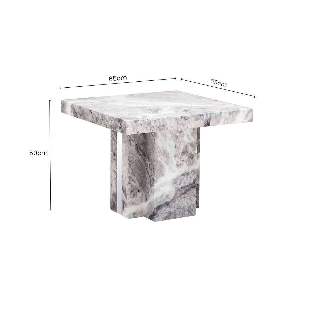 Grey Marble Side Table