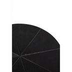Black Hair on Leather Side Table with Gold Frame