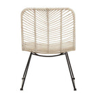 Natural Rattan Black Metal Chair