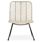 Natural Rattan Black Metal Chair