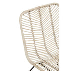 Natural Rattan Black Metal Chair